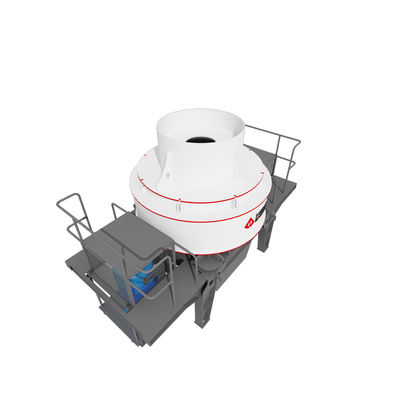 Advanced Vertical Shaft Impact Crusher untuk Industri Pertambangan Pelepasan Granularity 2-5mm Central Feed 230-261 t/h